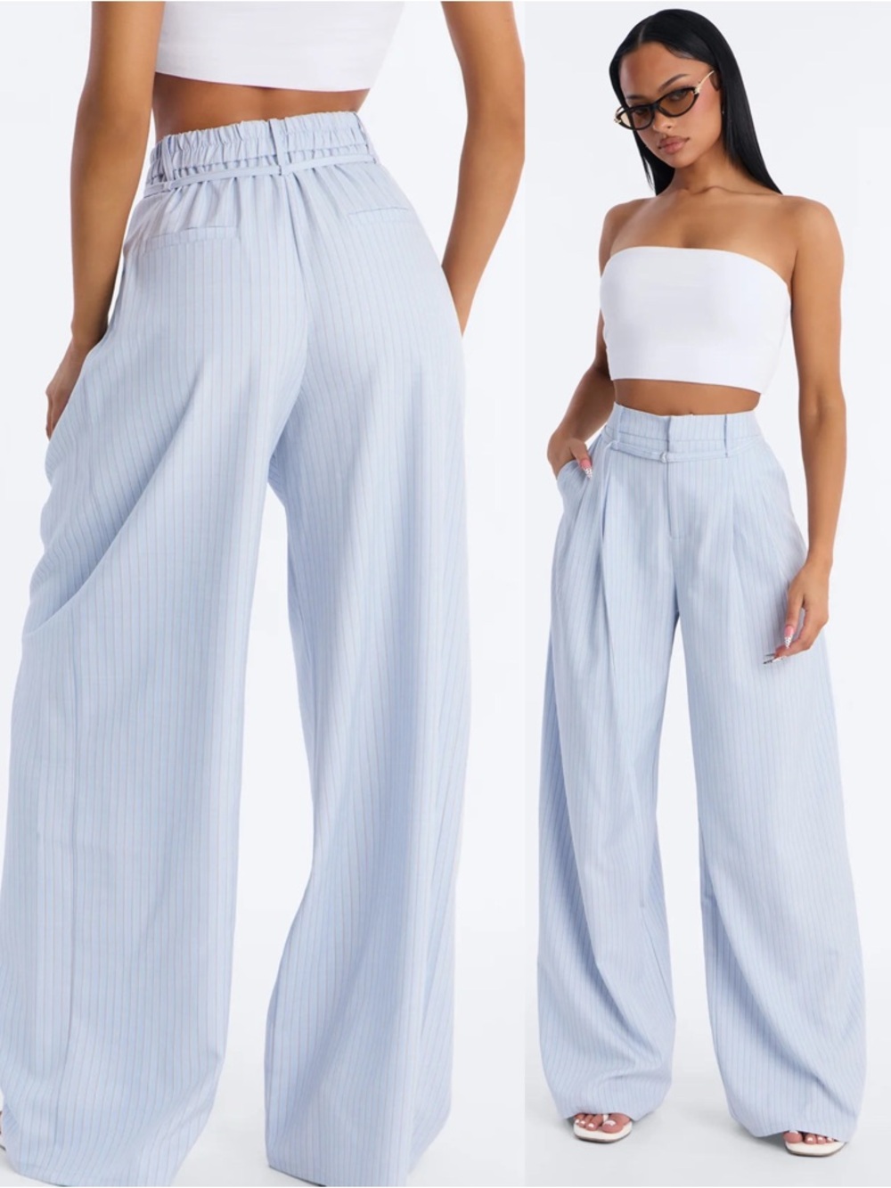 Old Money Feel Pinstripe Trouser Pant